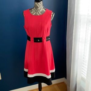 Calvin Klein Dark Pink Belted Dress